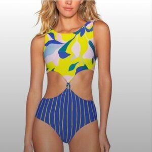 Maaji Sunflower Spin Reversible (4 way) One Piece Cut Out Swimsuit